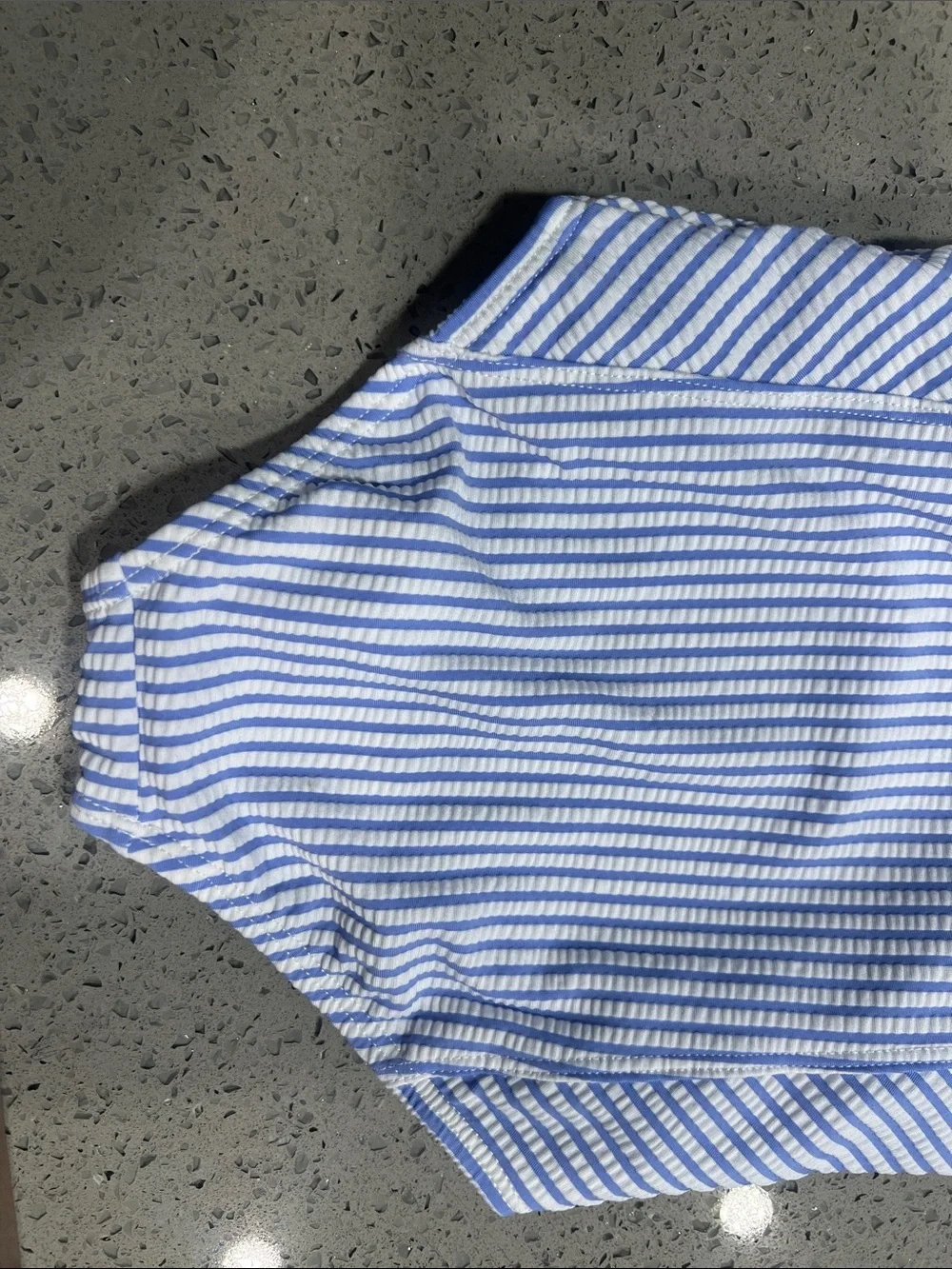Ruffle Butts Toddler Girls UPF50+ Seersucker Waterfall One Piece Swimsuit 3T